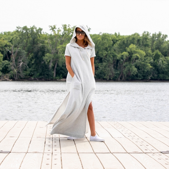 Free People Ocean Avenue Pullover Hooded Drawstring Nubby Oversized Size Medium - Picture 6 of 13